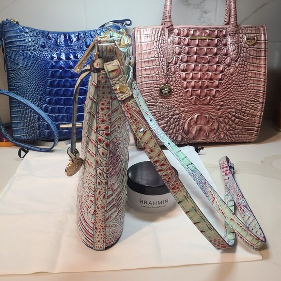 NWT Brahmin Katie Blue Assorted Melbourne Leather crossbody bag - Picture 5 of 7